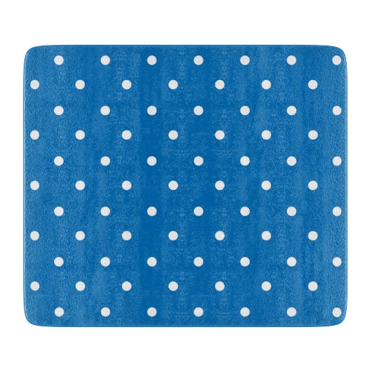 Seamless blue background polka dot pattern  カッティングボード (正面)