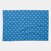 Seamless blue background polka dot pattern  キッチンタオル (横)