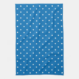 Seamless blue background polka dot pattern  キッチンタオル