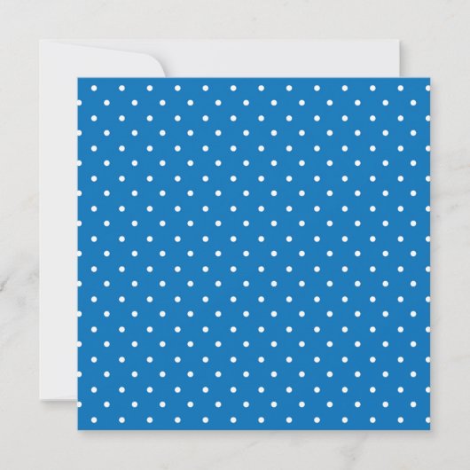 Seamless blue background polka dot pattern  サンキューカード (正面)