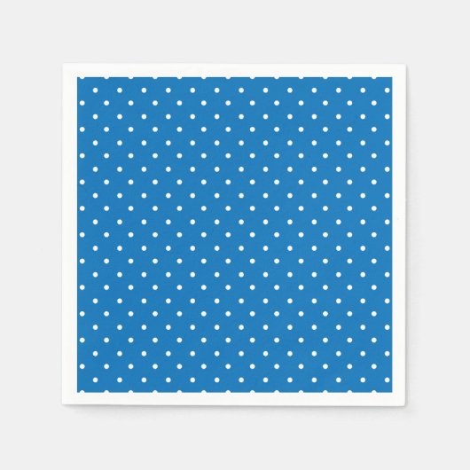 Seamless blue background polka dot pattern  スタンダードカクテルナプキン (正面)