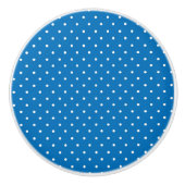 Seamless blue background polka dot pattern  セラミックノブ (正面)