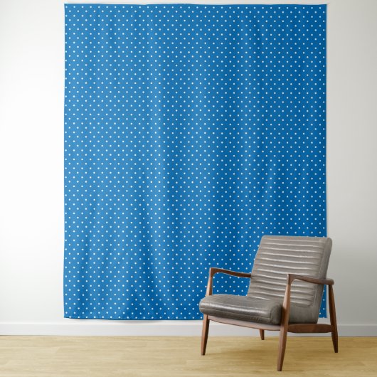 Seamless blue background polka dot pattern  タペストリー (インサイチュ)