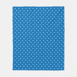 Seamless blue background polka dot pattern  フリースブランケット