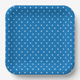 Seamless blue background polka dot pattern  ペーパープレート