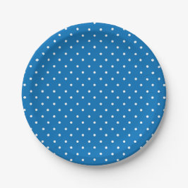 Seamless blue background polka dot pattern  ペーパープレート