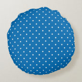 Seamless blue background polka dot pattern  ラウンドクッション (裏面)