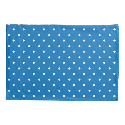 Seamless blue background polka dot pattern  枕カバー (裏面-左)