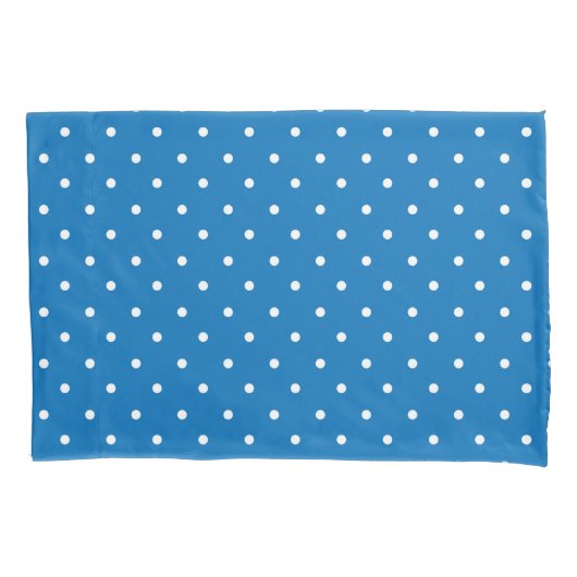 Seamless blue background polka dot pattern  枕カバー (正面左)