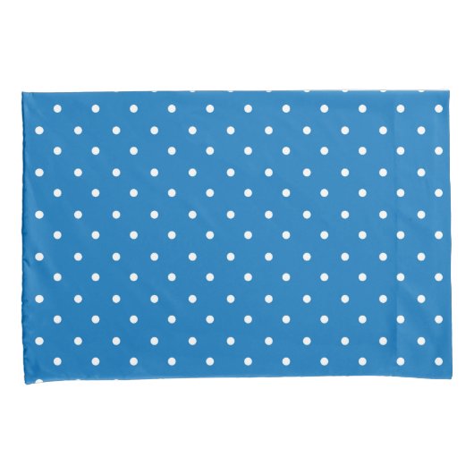 Seamless blue background polka dot pattern  枕カバー (正面右)