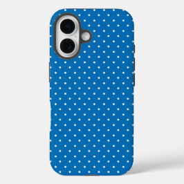 Seamless blue background polka dot pattern  iPhone 16ケース