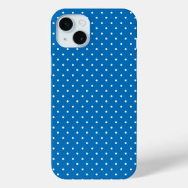 Seamless blue background polka dot pattern  iPhone 15 miniケース