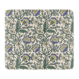 Seamless blue, yellow, and white floral pattern  カッティングボード