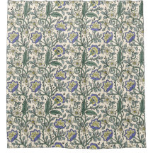 Seamless blue, yellow, and white floral pattern 