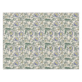 Seamless blue, yellow, and white floral pattern  テーブルクロス (正面(横))
