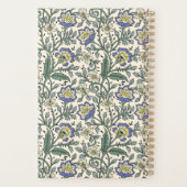 Seamless blue, yellow, and white floral pattern  プランナー手帳 (裏面)