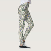Seamless blue, yellow, and white floral pattern  レギンス (右)