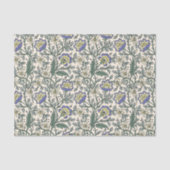Seamless blue, yellow, and white floral pattern  薄葉紙 (正面)