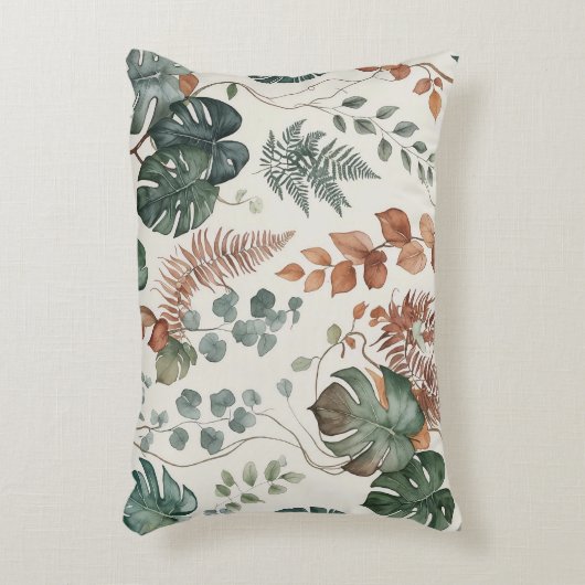 Seamless boho botanical pattern Flowers  アクセントクッション (正面(垂直))