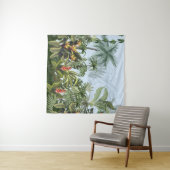 Seamless border with jungle trees and flowers. Vin タペストリー (インサイチュ(横))