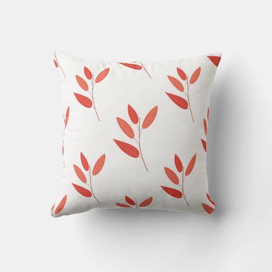 seamless botanical  simple pattern  with bright pl クッション (裏面)