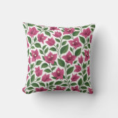 Seamless Bougainvillea Floral Pattern クッション (正面)