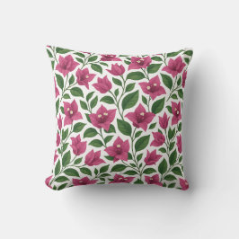 Seamless Bougainvillea Floral Pattern クッション