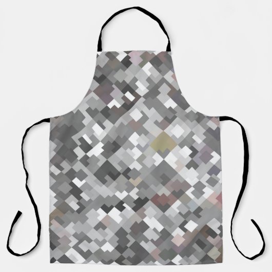 Seamless bright abstract mosaic grey background pa エプロン (正面)