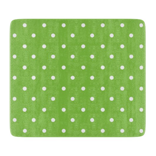 Seamless  bright lime polka dot pattern  カッティングボード (正面)