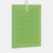 Seamless  bright lime polka dot pattern  ガラスオーナメント (正面右)
