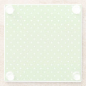 Seamless  bright lime polka dot pattern  ガラスコースター (裏面)