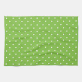Seamless  bright lime polka dot pattern  キッチンタオル (横)