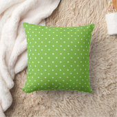 Seamless  bright lime polka dot pattern  クッション (ブランケット)