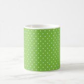 Seamless  bright lime polka dot pattern  コーヒーマグカップ (中央)