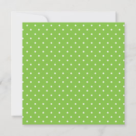 Seamless  bright lime polka dot pattern  サンキューカード