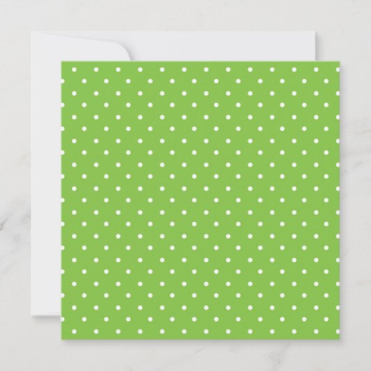 Seamless  bright lime polka dot pattern  サンキューカード (正面)