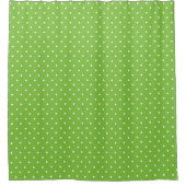 Seamless  bright lime polka dot pattern  シャワーカーテン (正面)