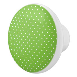Seamless  bright lime polka dot pattern  セラミックノブ