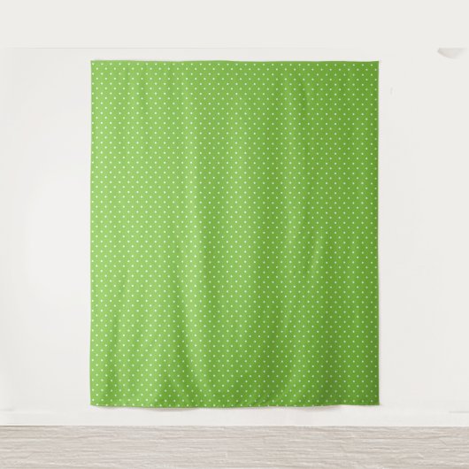 Seamless  bright lime polka dot pattern  タペストリー (正面)
