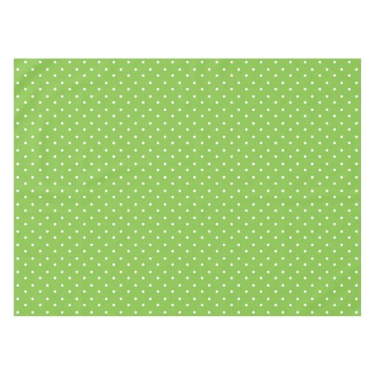 Seamless  bright lime polka dot pattern  テーブルクロス (正面(横))