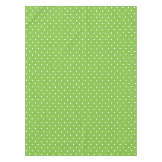 Seamless  bright lime polka dot pattern  テーブルクロス (正面)