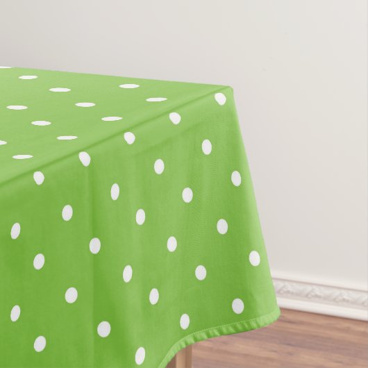 Seamless  bright lime polka dot pattern  テーブルクロス (インサイチュ)