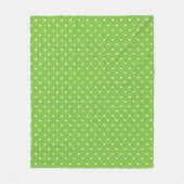 Seamless  bright lime polka dot pattern  フリースブランケット (正面)