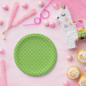 Seamless  bright lime polka dot pattern  ペーパープレート (パーティー)