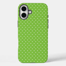 Seamless  bright lime polka dot pattern  iPhone 16 plusケース