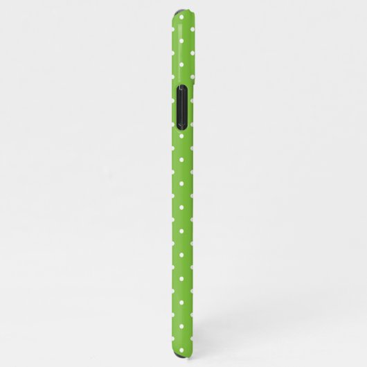 Seamless  bright lime polka dot pattern  iPhoneケース (右側)