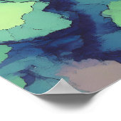 Seamless Bright Mineral Tiling with Metallic Lines ポスター (角)