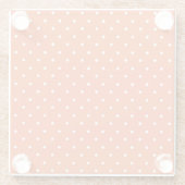 Seamless  bright orange background polka dot ガラスコースター (裏面)