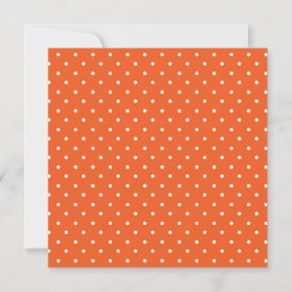 Seamless  bright orange background polka dot サンキューカード
