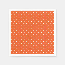 Seamless  bright orange background polka dot スタンダードカクテルナプキン